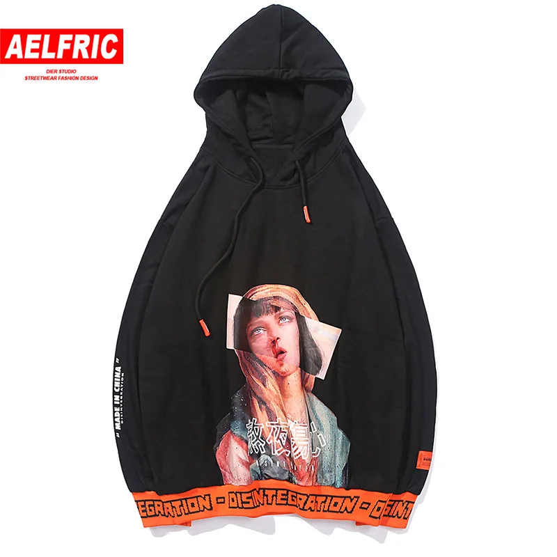 Aelfric Harajuku, толстовки, мужские, забавные, с принтом Девы Марии, Повседневный пуловер, свитшоты, осень, хип-хоп Уличная одежда, кофта с капюшоном в стиле "SWAG"