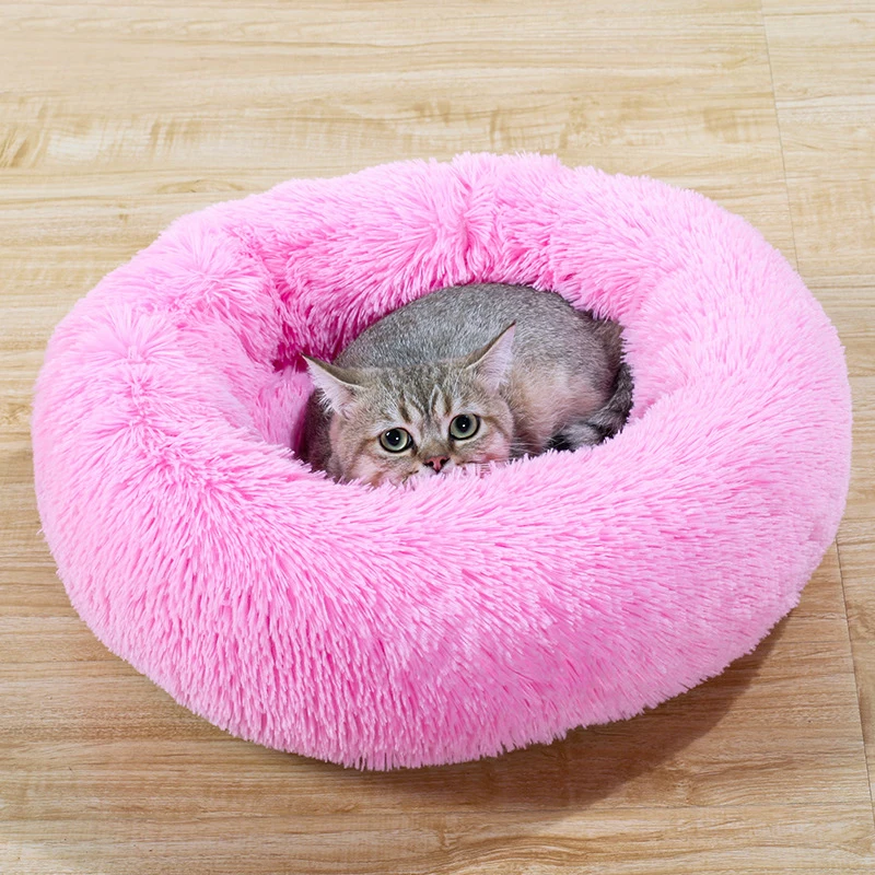 Macio Quente Pet Rodada Cama Confortvel Pet Co Ninho Gato Canil Lavvel Fcil De Limpar Pet fornecimento дома Quente Para An
