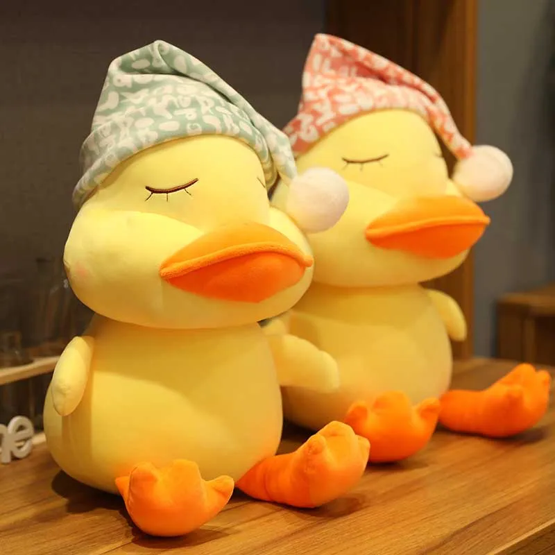 30 45 60 80cm Wholesale Duck Doll Plush Toys Cartoon Sleeping Duck Pillow Soft Duckling Cushion Sleepy Creatures For Baby S Gift Aliexpress Toys Hobbies