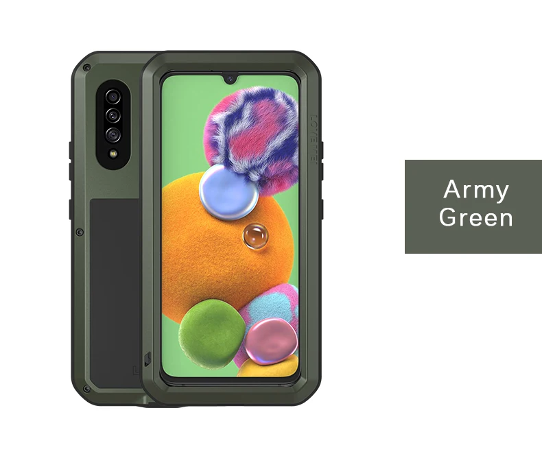 Для SS A90 5G LOVE MEI металлический алюминиевый чехол для samsung Galaxy A90 5G Мощный армированный открытый противоударный водонепроницаемый чехол