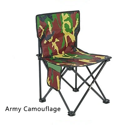 Hot Sale Summer Outdoor Portable Folding Oxford Beach Chair High Strength Camping Fishing Chair Army Camouflage