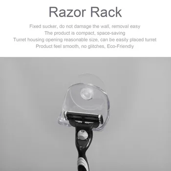 

Plastic Super Suction Cup Razor Rack Bathroom Razor Holder Suction Cup Shaver Storage Rack Shaving Razor Holder