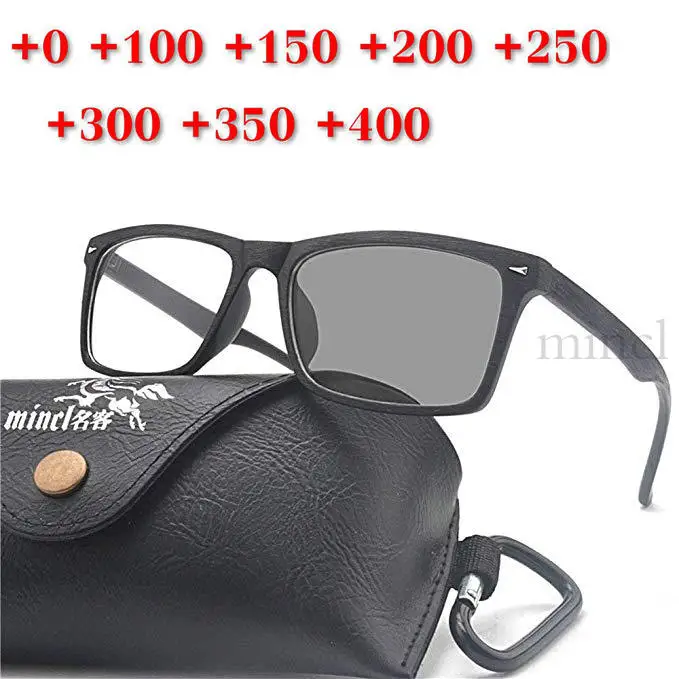 MINCL/Ретро прогрессивные многофокусные Защита от солнца фотохромные для чтения оправа для очков Для мужчин солнцезащитные очки с диоптриями очки для чтения NX