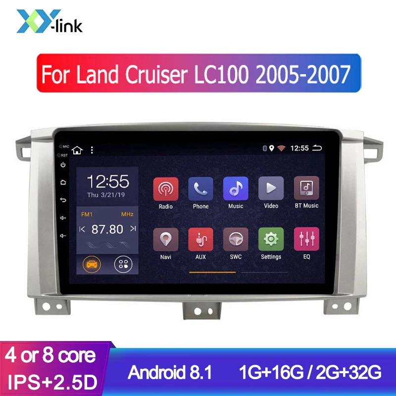

10 inch android Car multimedia player gps navigation system for Toyota Land cruiser 100 GX LC 100 audio accessories stereo 1 din