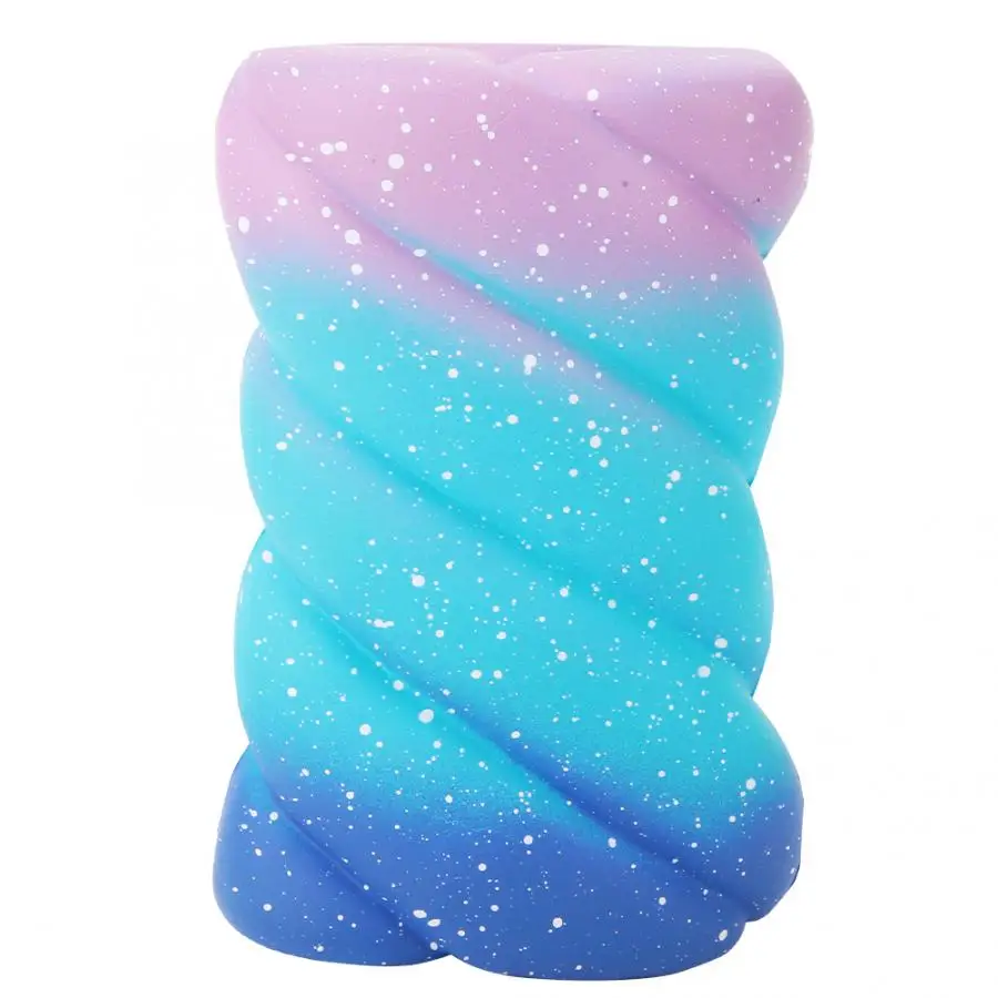Серебристый Jumbo Kawaii красочная галактика Единорог антистрессовая кукла животное медленно поднимающийся стресс облегчение игрушки для детей Рождественский подарок - Цвет: Серебристый