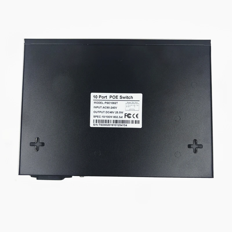 48V Ethernet коммутатор POE switch, 8 10/100 Мбит/с Порты и разъёмы IEEE 802,3 af/at подходит для IP камера/Беспроводной AP/IP CCTV камера системы