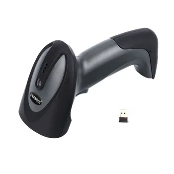 

smart 2D Wireless COMS Handheld barcode scanner QR 2.4GHZ PDF417 code reader high-quality barcode reader with memory EVAWGIB