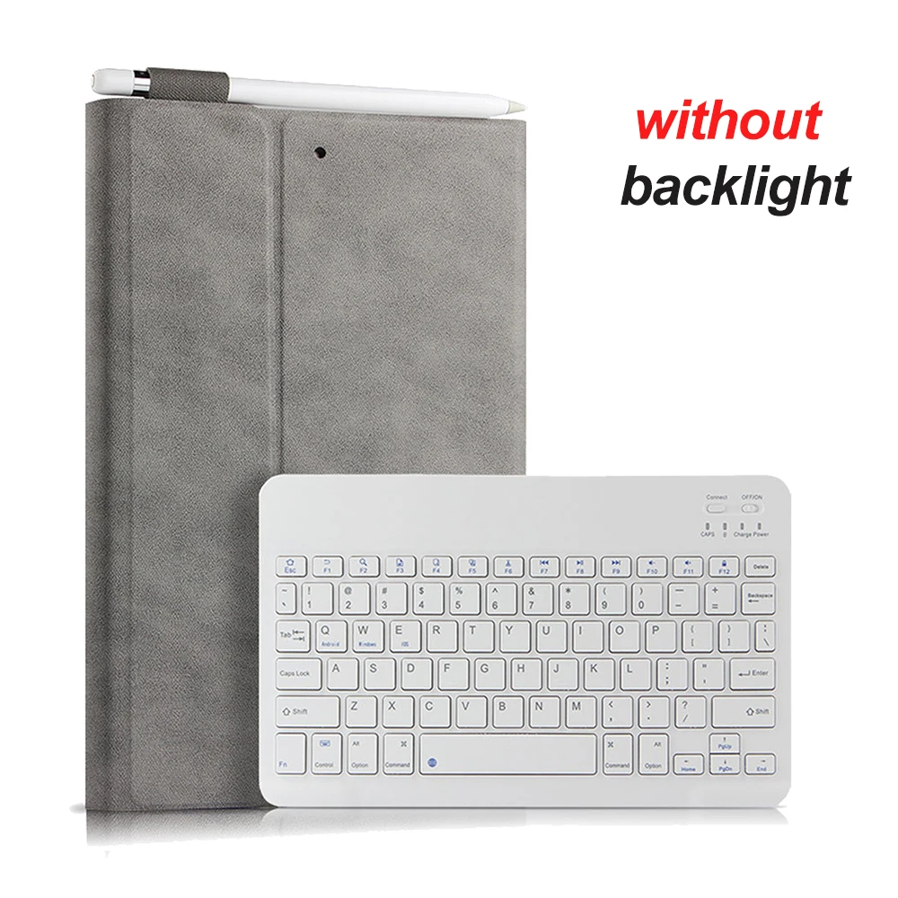 Чехол с клавиатурой для iPad Air 10,5 iPad Air 3 из искусственной кожи, откидной Чехол с подставкой, для iPad Pro 10,5 с подсветкой, клавиатура, чехол для планшета - Цвет: Without Backlight