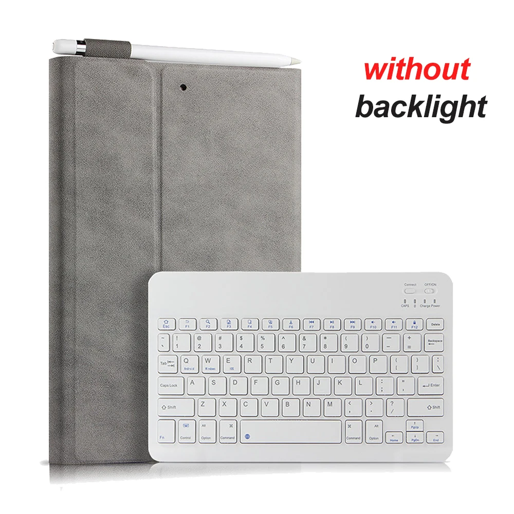 Without Backlight Чехол с клавиатурой для iPad Air 10,5 iPad Air 3 из искусственной кожи, откидной Чехол с подставкой, для iPad Pro 10,5 с подсветкой, клавиатура, чехол для планшета - Цвет: Without Backlight