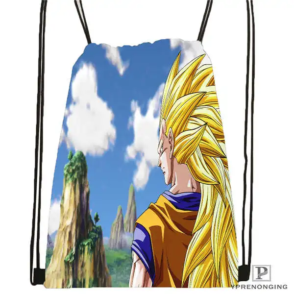 Drawstring Backpack Индивидуализированный Жемчуг дракона аниме походная сумка на шнурке милый рюкзак для детей(черная спинка) 31x40 см#180531-03-55 - Цвет: Drawstring Backpack