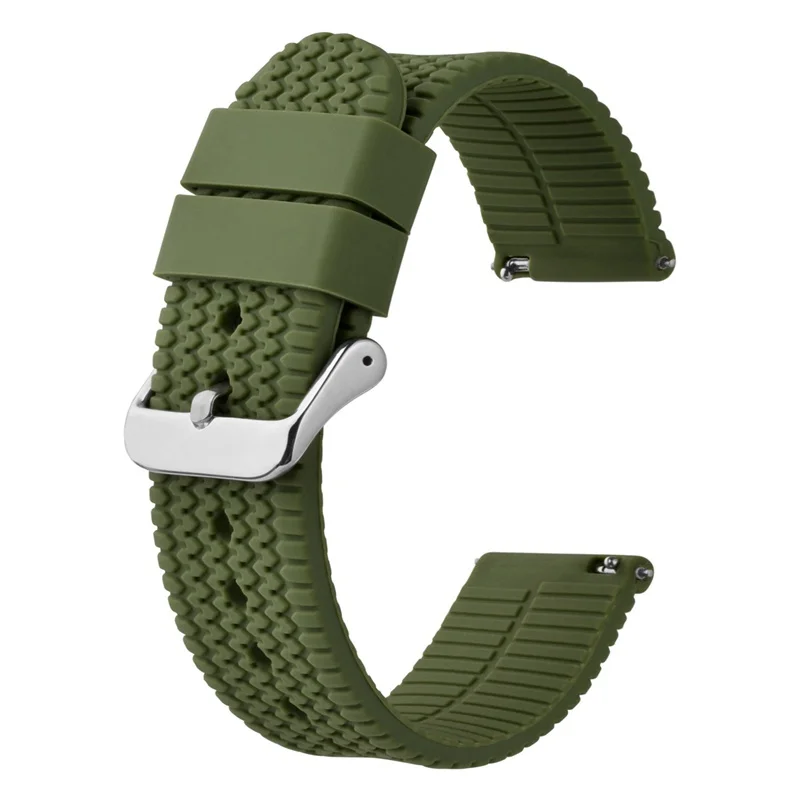 BISONSTRAP 6 Anelli Fermagli In Silicone Per Cinturino Orologio, Misure 18mm, 20mm E 22mm, Facili Da Montare