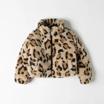 

New Plush Warm Children 's Jacket Collar Collar Coat Thick Fur Coat Baby Girl Clothes Baby Boy Girl Loose Autumn and Winter