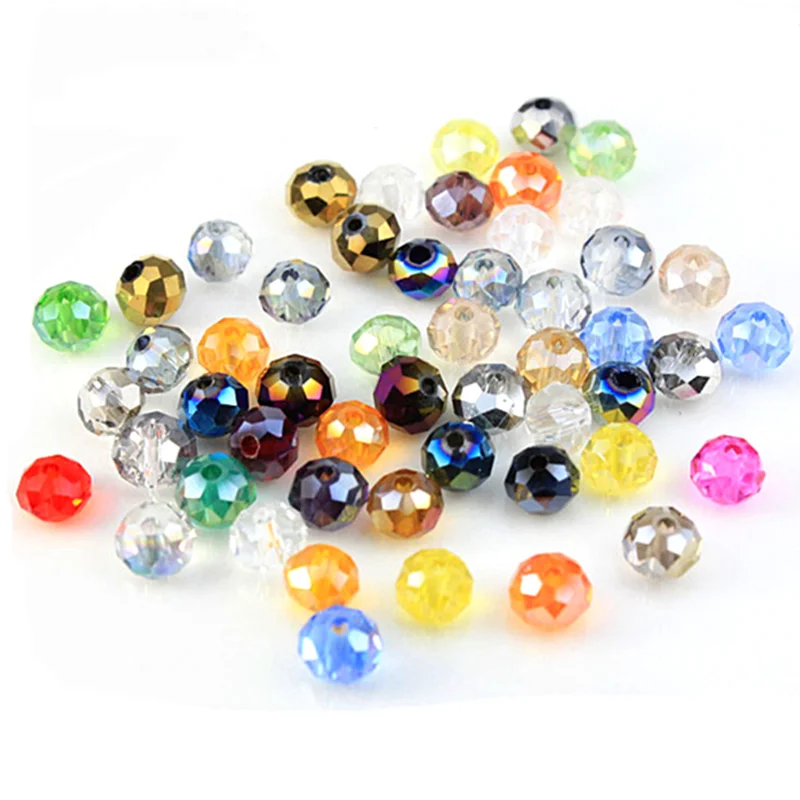 1//5pcs 20mm Round Faceted Crystal Glass Loose Spacer Beads DIY Jewelry Making