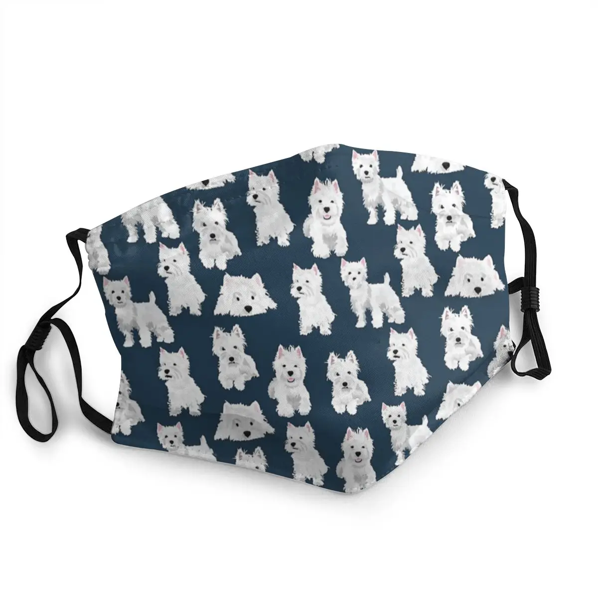 Westie многоразовая маска для лица рта West Highland Terrier Dog Cute Puppy Anti Haze защиты от пыли