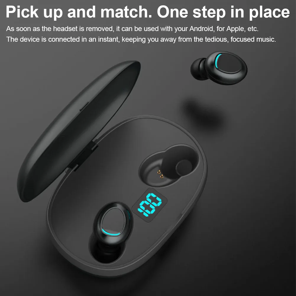 T3S TWS сенсорный Bluetooth наушники светодиодный дисплей 9D стерео беспроводные наушники с шумоподавлением наушники с 2200 мАч