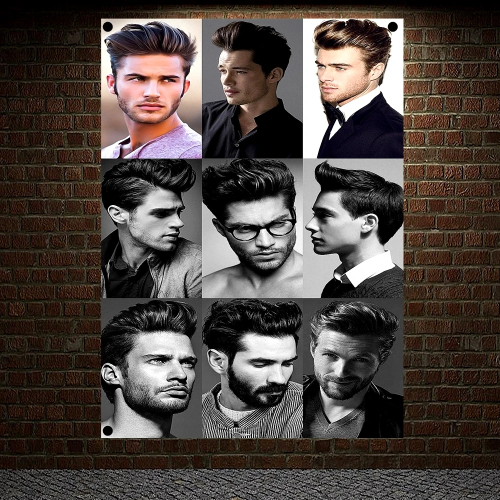 Fashioned Beard Hairstyles for Men Posters Wall Sticker Hair Salon Barber  Shop Home Decor Canvas Painting Wall Hanging D4|Flags, Banners &  Accessories| - AliExpress