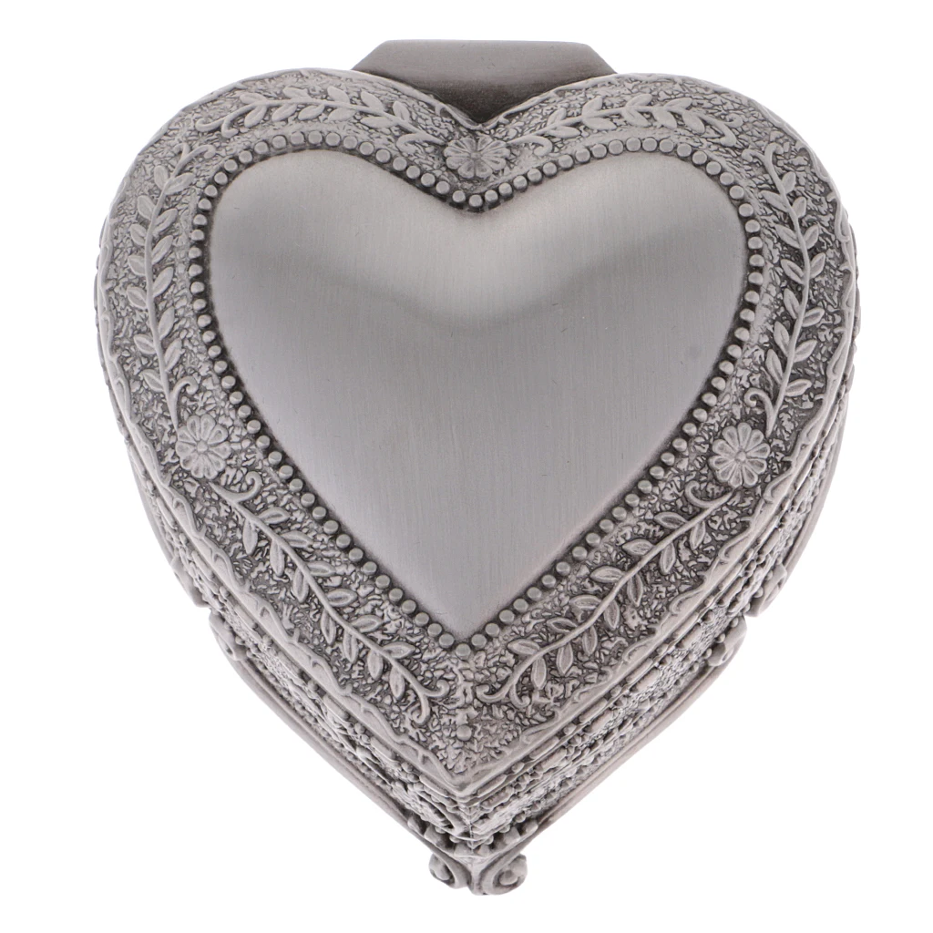 

Vintage Heart Shape Jewelry Box Trinkets Container Jewellery Organizer Case