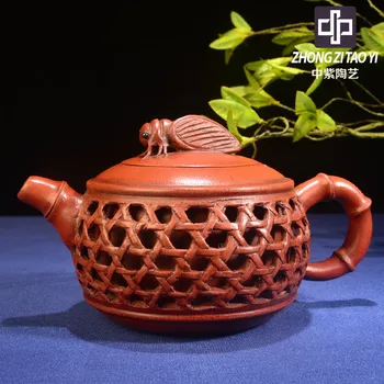 

In Purple Yixing Imitate Old Kettle Old Dark-red Enameled Pottery Teapot Taiwan Backflow One Factory The Cultural Revolution