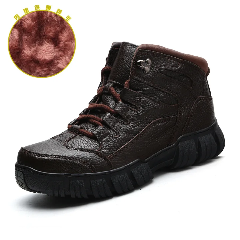 Merkmak/ г.; теплые зимние мужские ботинки; ботинки из натуральной кожи; Мужская зимняя обувь; мужские ботинки на меху в стиле милитари; Мужская обувь; zapatos hombre
