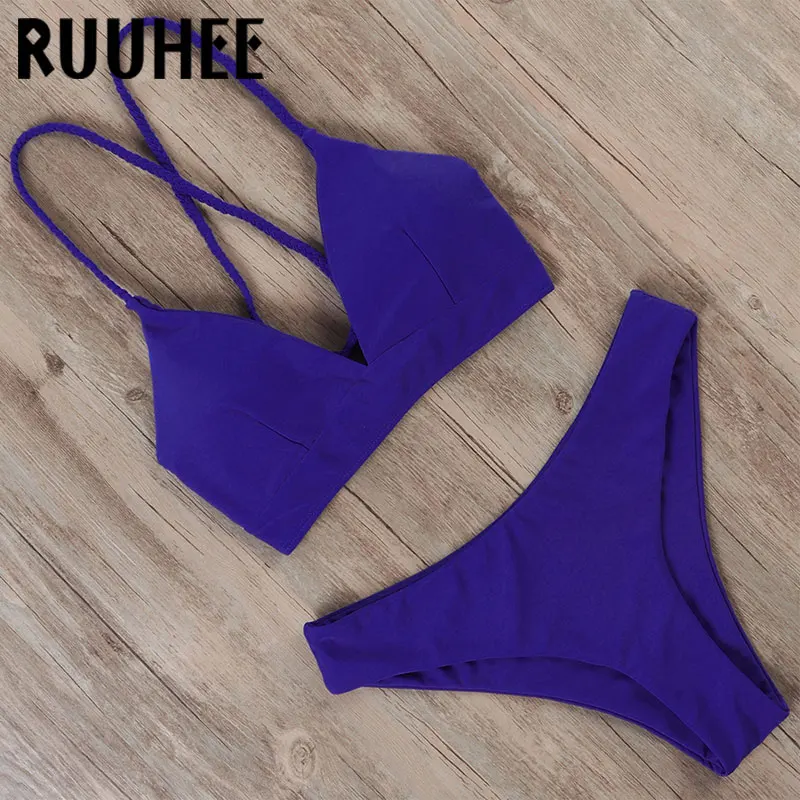 RUUHEE Tie Dye бикини, женский купальник, пуш-ап, купальник с принтом динозавра, купальник, бандаж, сексуальный летний купальник для женщин