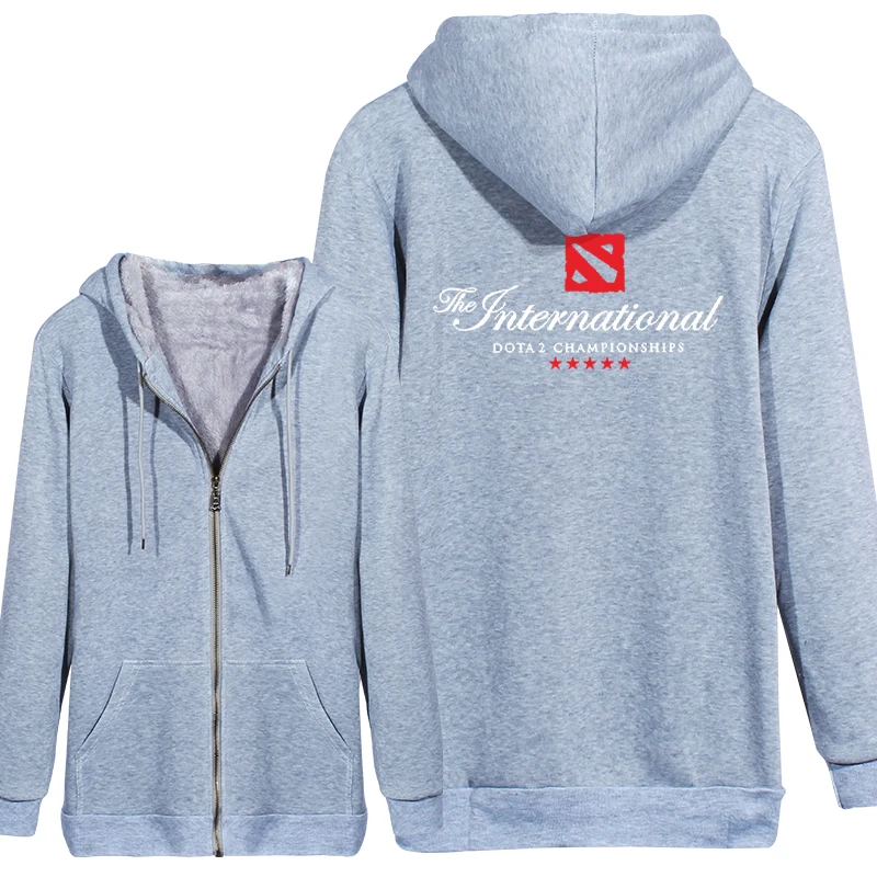 New pullover Winter Warm WOW Hoodie Game Dota 2 Coat Jacket Coat Men Thick Fleece Zipper Sweatshirt