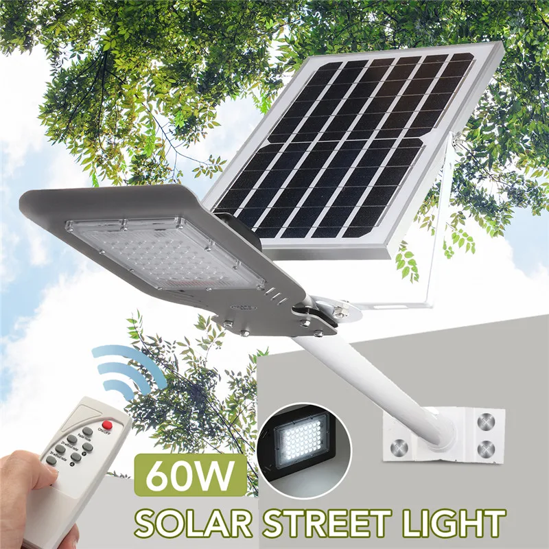 

60W 48LED Solar Light Lamps with Remote Controller Waterproof Solar powered Outdoor Solar Wall Lamps Street Light Garden Lamp