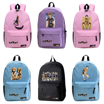 

Anime Haikyuu Karasuno Canvas Backpack Kid's Travel Bag School Bag Laptop Sport Bags