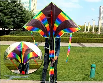 Высокого качества Радужный воздушный змей 10 шт./партия с ручкой линии кайт ткань Рипстоп недорогой воздушный змей с фабрики kitesurf