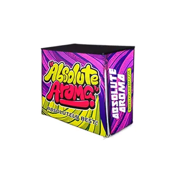 

Exhibition system Tension Fabric Square Bar Counter Display Stand With Full Color Banner Printing Durable Podium