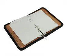 Bloc notes en cuir PU A5 de haute qualité, fermeture éclair, spirale, feuille à feuilles mobiles, bloc notes d'affaires, carnet de voyage, journal intime