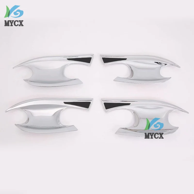 Для hyundai Santa Fe IX45 4TH углеродное волокно/хромированная декоративная дверная чаша, автомобильные аксессуары