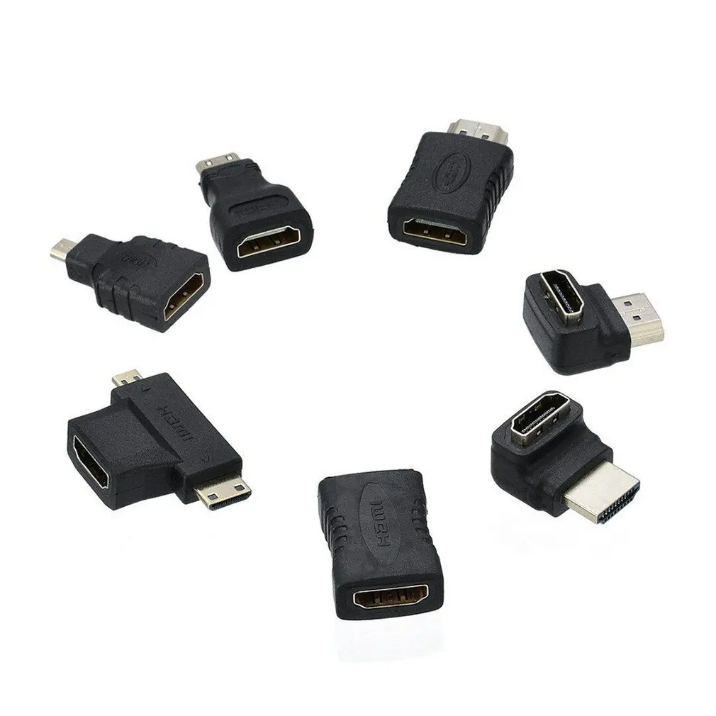 7 шт. 2 в 1 HDMI адаптер комплект высокого качества HDMI мини микро адаптер удлинитель конвертер комплекты для HDTV