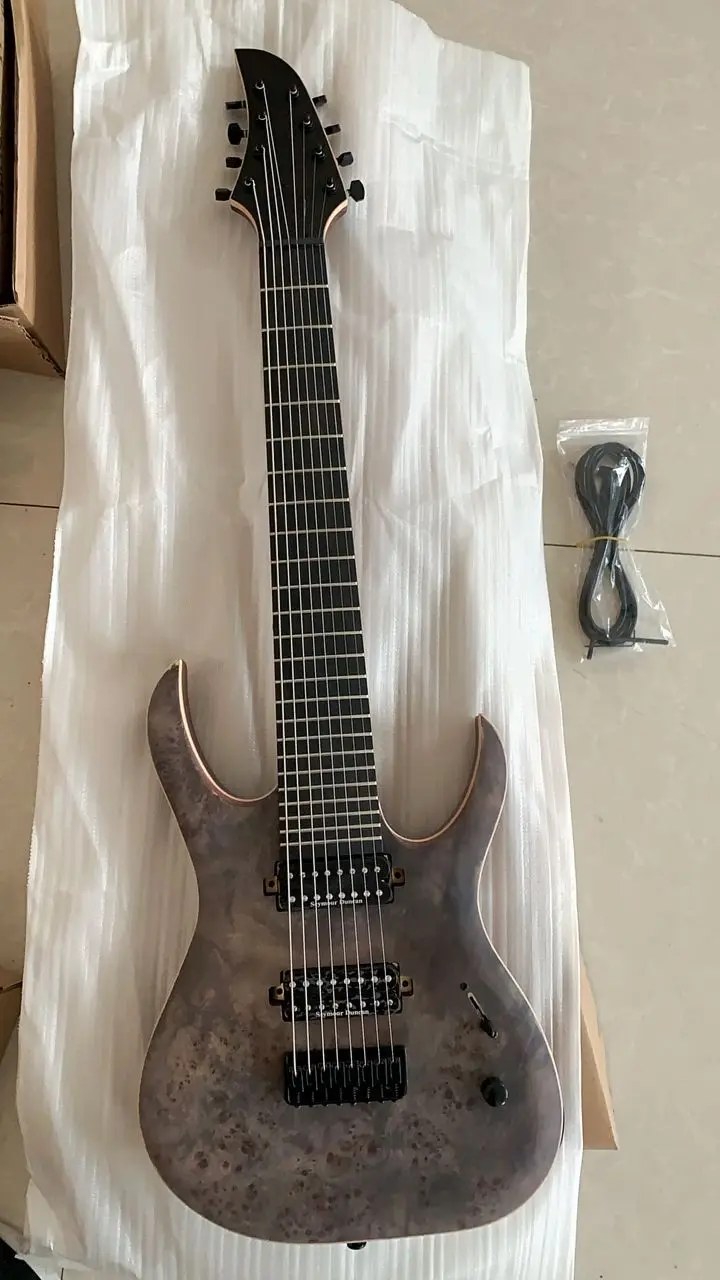 Оптовая продажа гитара под заказ 8 струн электрическая с цельным горлышком в