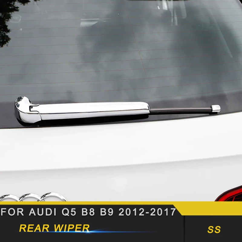 Для Audi Q5 B8 B9 2012- автомобильный Стайлинг заднего стекла дождевик крышка рамка отделка наклейка внешние аксессуары
