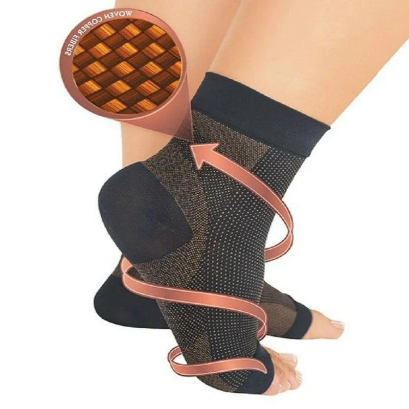 

hot Copper Compression Foot Sleeve Plantar Fasciitis Angel Ankle Pain Socks Functional Multi-style cheap Breathable calzette