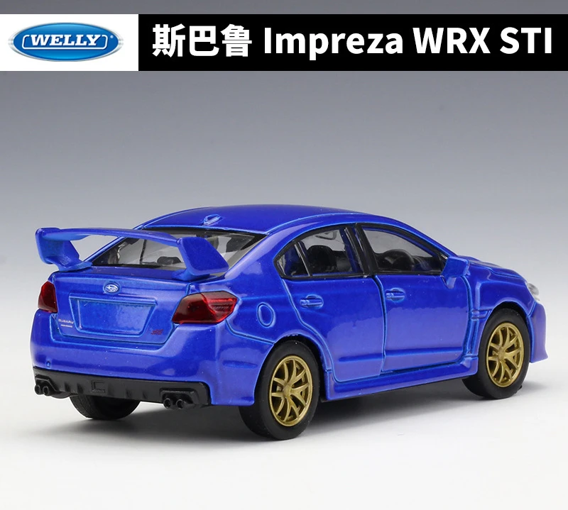 Welly литье под давлением 1:36 Subaru Impreza WRX STI спортивный автомобиль оттягиваемый назад автомобиль уличная гоночная модель автомобиля металлический сплав игрушечный автомобиль для детей Подарки