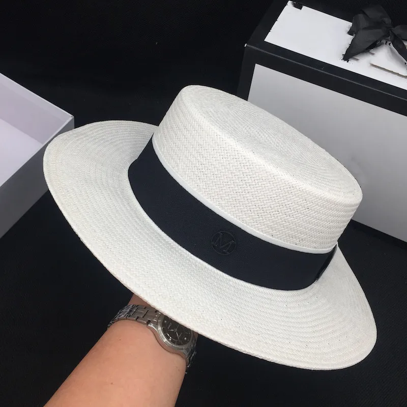 

Summer three points on the new grass flat top hat female elegant French joker holiday sunhat sunscreen cap