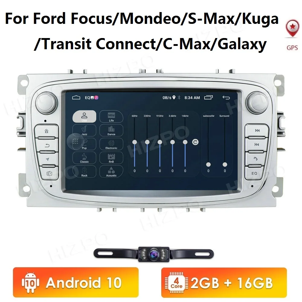 Автомагнитола 2DIN на Android головное устройство для Ford/Focus/S-Max/Mondeo 9/GalaxyC-Max