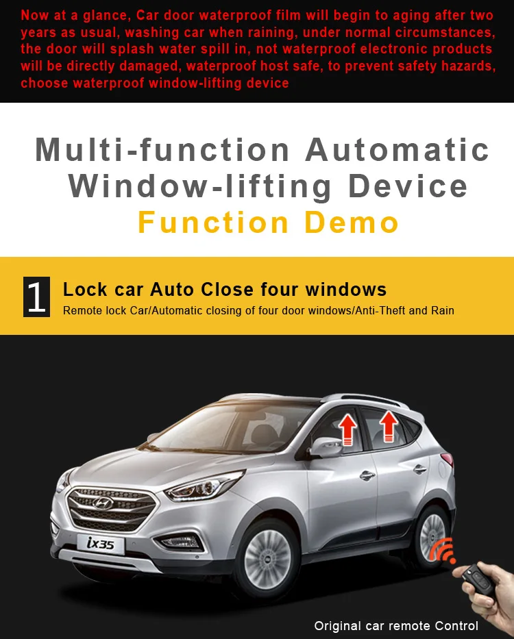 Для hyundai ix35 до электростеклоподъемники для автомобилей Устройство для закрывания высокого качества окна автомобиля автоматически закрываются