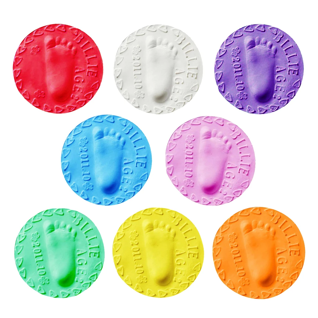 12 Colors Clay Imprint Kit For Newborn Babies Hand Print and Foot Print - Growth Record Gifts for Babies and Children 12 Colors Clay Imprint Kit For Newborn Babies Hand Print and Foot Print - Growth Record Gifts for Babies and Children
