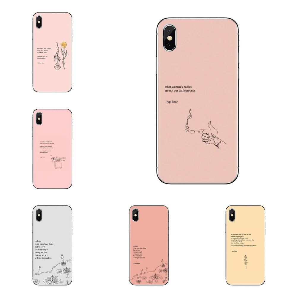Для iPhone XS Max XR X 4 4S 5 5S 5C SE 6 6S 7 8 плюс samsung Galaxy J1 J3 J5 J7 A3 A5 розовый поэтом цитаты Поэзия
