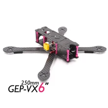 Geprs – Kit de cadres en Fiber de carbone pour Mini Drone Quadcopter, bricolage, RC FPV, accessoires de course, GEP VX6
