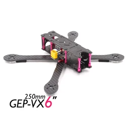 Geprs – Kit de cadres en Fiber de carbone pour Mini Drone Quadcopter, bricolage, RC FPV, accessoires de course, GEP VX6 