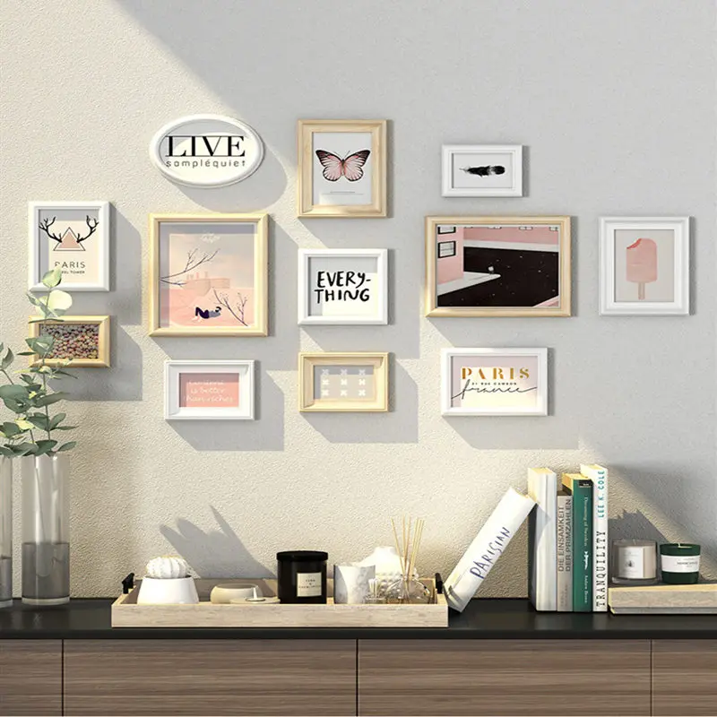 

Warm Photo Frame Wall Family Photo Frame Wall Home Decor Artistic Wooden Picture Frames For Paintings Hanging Wall Picture Album