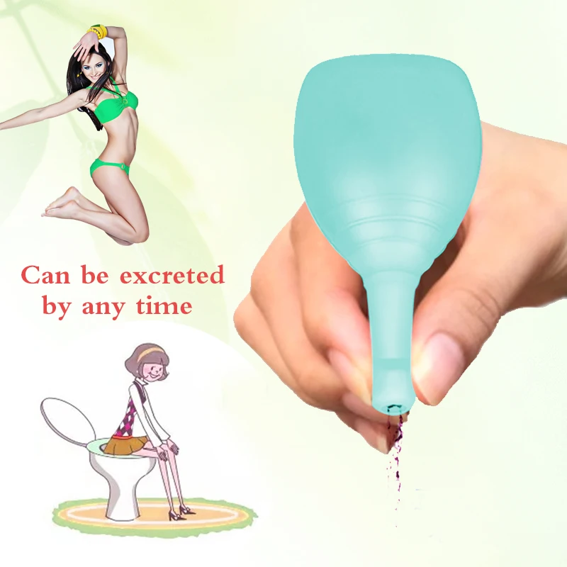 Medical Silicone Collector Menstrual Cup Menstruation Cup Discharge Valve Copa Mestrual Cup Women Vaginal Period Cup New Design
