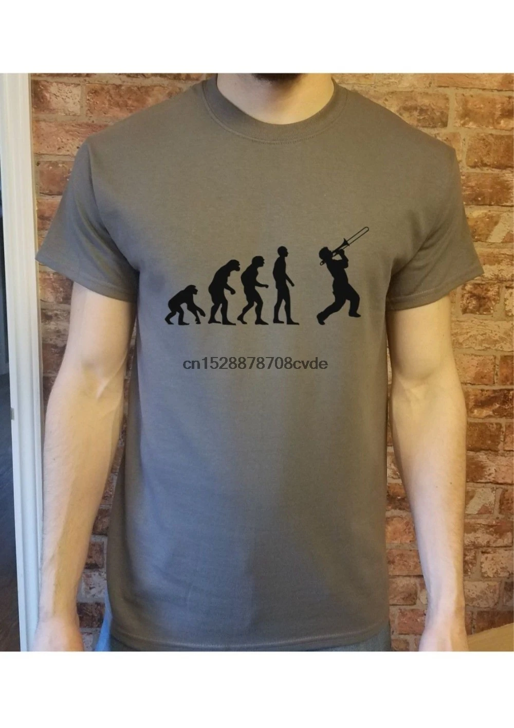 

2019 Fashion Hot Sale Funny Printed T Shirt Evolution - Jazz Trombone Player Christmas Present Joke Tee shirt