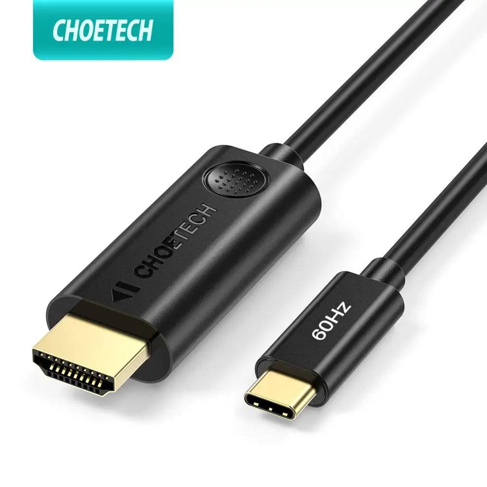 Кабель CHOETECH USB C к HDMI 4K 60 Гц 1 8 м для MacBook Pro Air iPad 2018 совместимый кабель Thunderbolt 3 Type