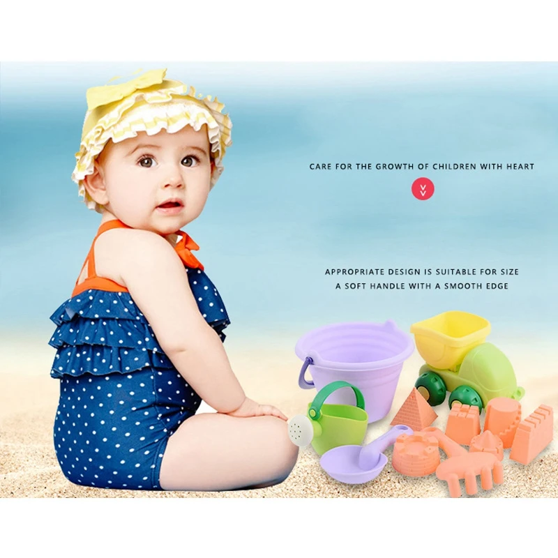 Promo Soft Plastic Beach Children'S Toys Summer Outdoor Parent-Child Digging Sand Play Tool Set