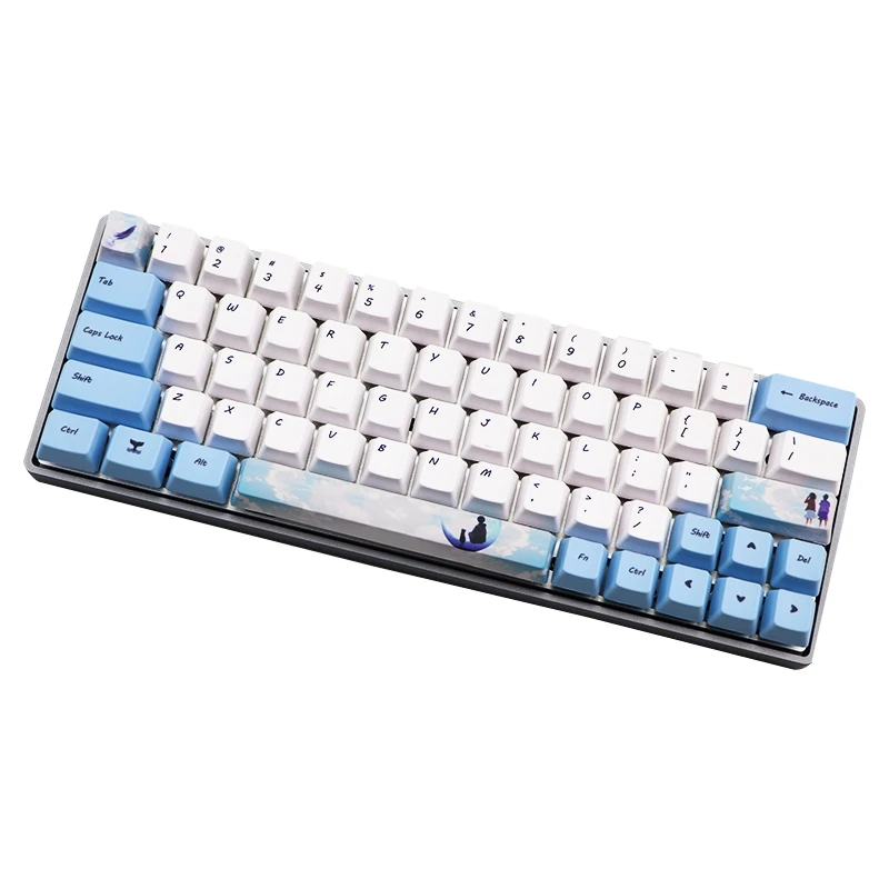 73 клавиши сублимации краски PBT Keycaps механическая клавиатура милые профиль Keycap для