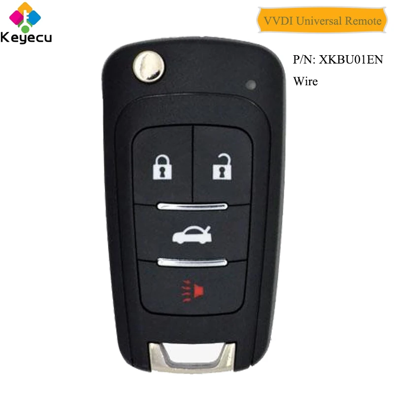 Универсальный пульт дистанционного управления KEYECU XHORSE VVDI для Buick с 3 + 1/ 4 кнопками